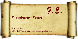 Fischman Emma névjegykártya