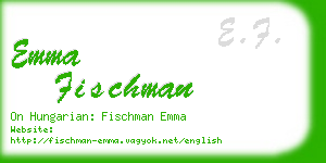 emma fischman business card